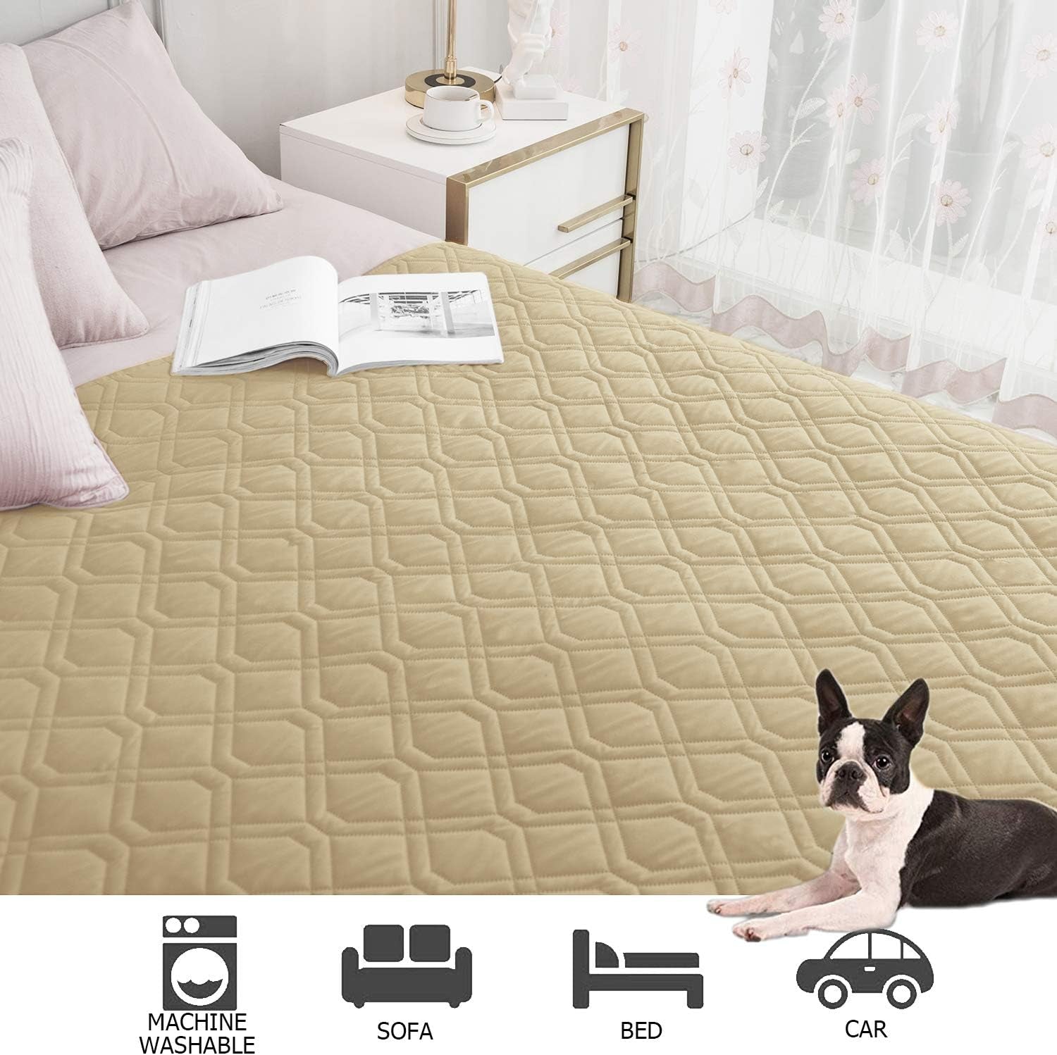 Waterproof Dog Bed Cover Pet Blanket for Furniture Bed Couch Sofa Reversible