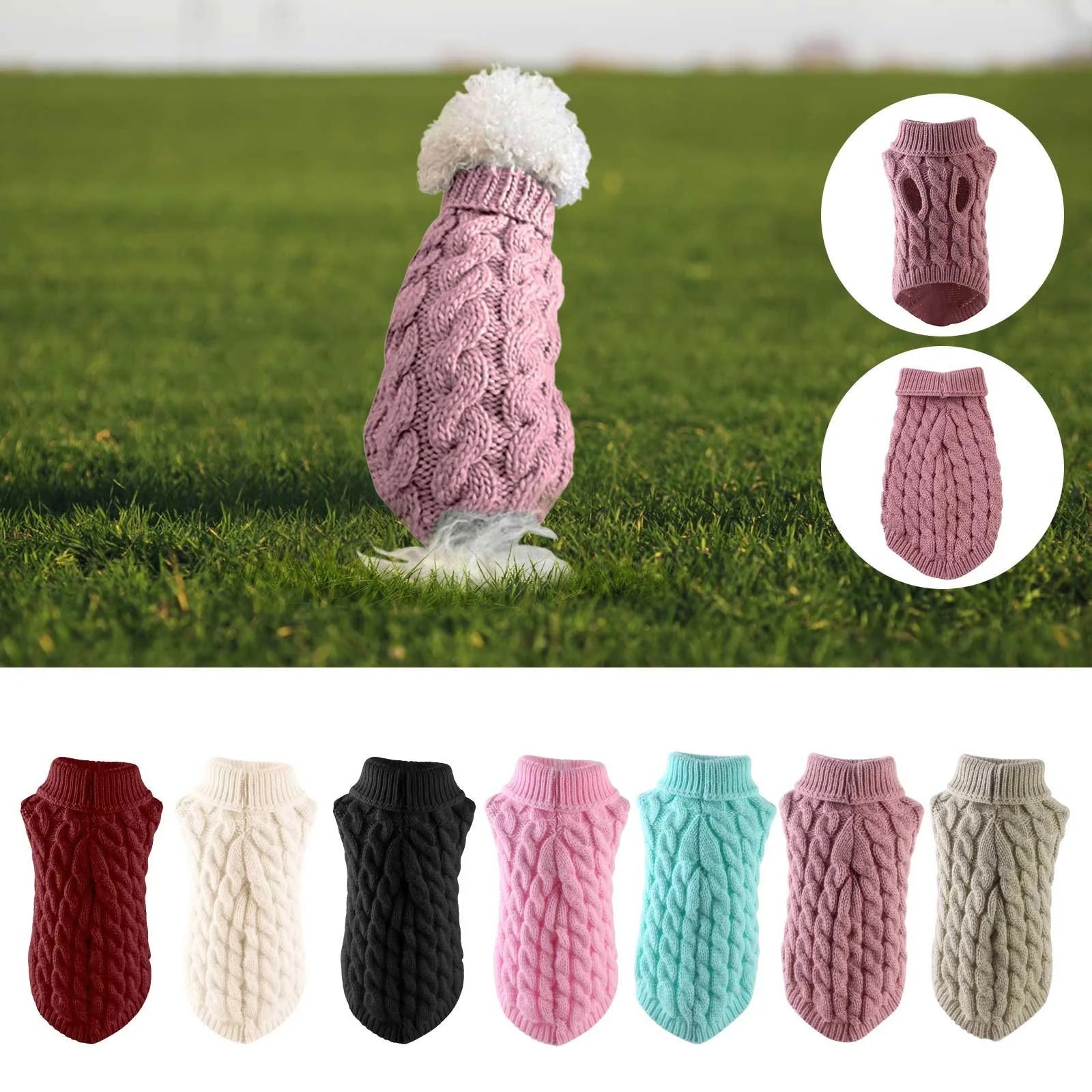 Small Dog Sweaters Pullover Winter Coat Dogs Cats Cold Weather Sweater