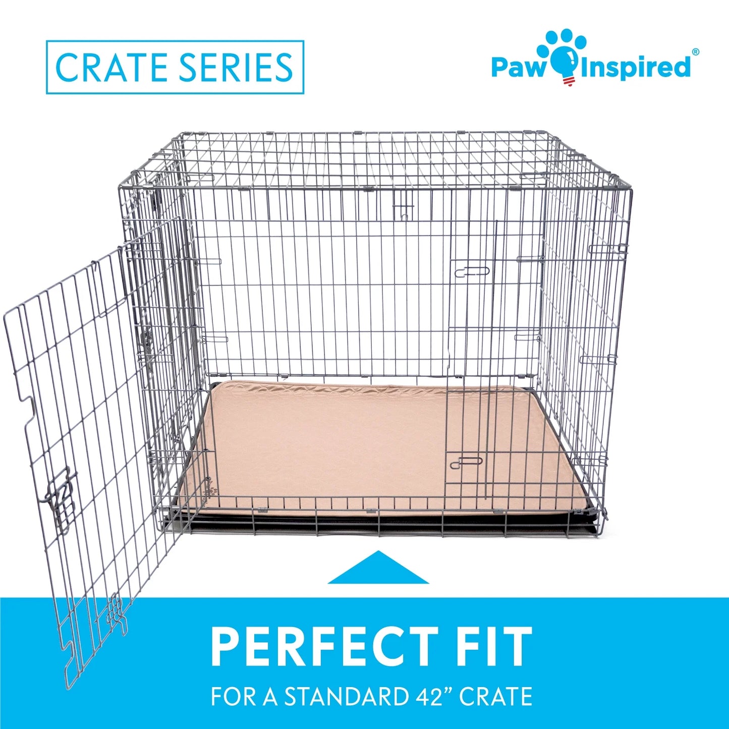 2Ct  Dog Crate Pads Mats Size 41X28” for Use with 42” Kennel and Crate | Washable Waterproof Dog Pee Pads