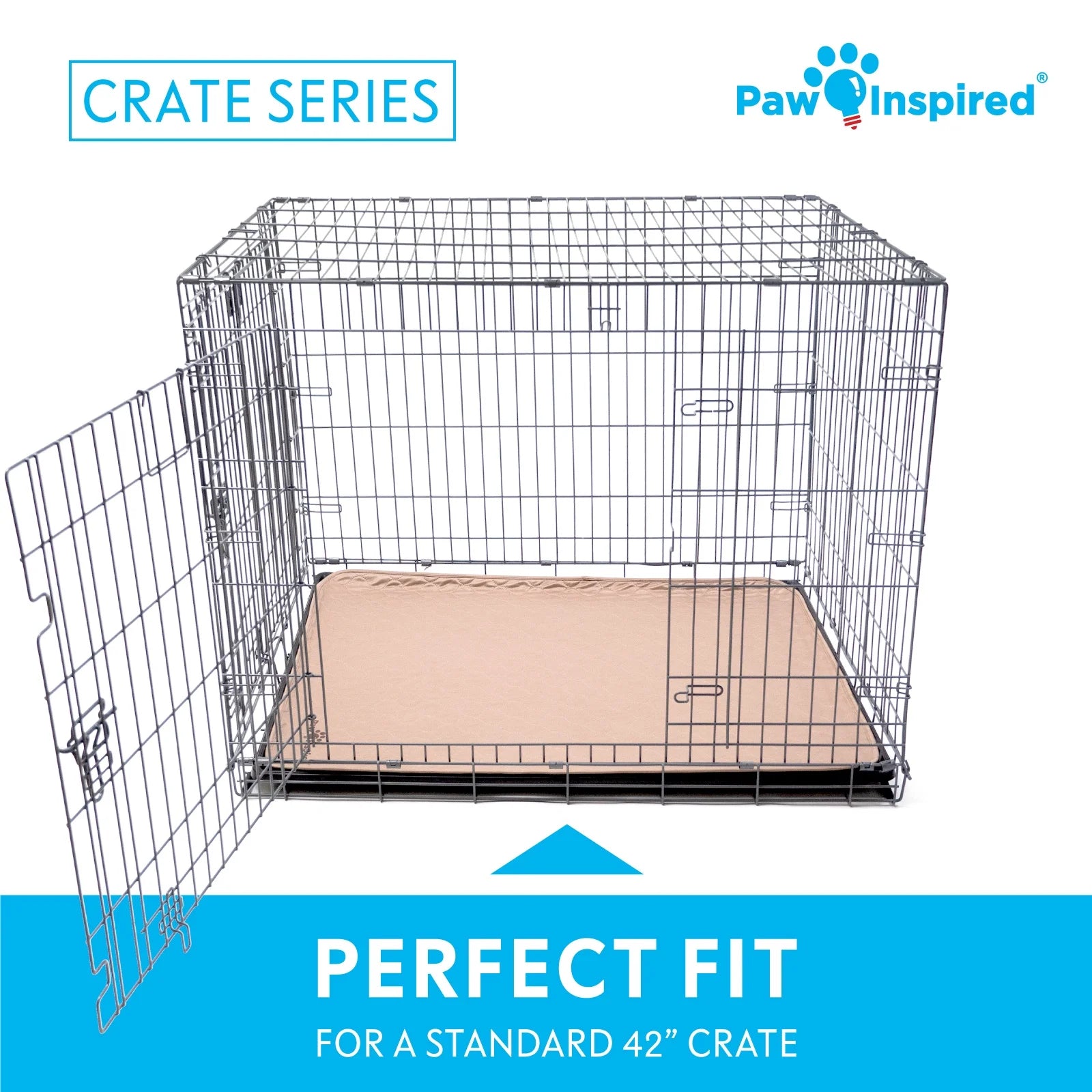 2Ct  Dog Crate Pads Mats Size 41X28” for Use with 42” Kennel and Crate | Washable Waterproof Dog Pee Pads