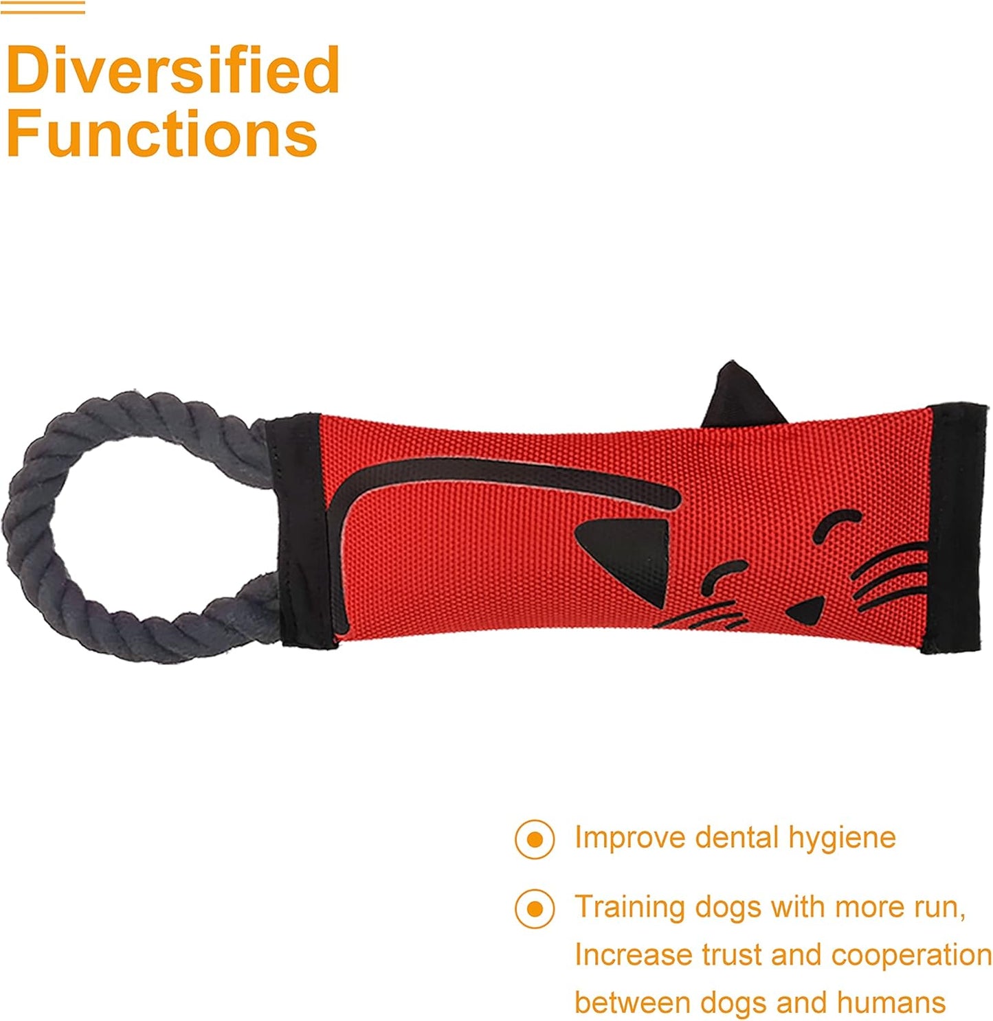 Fire Hose Interactive Squeaking Water Dog Toy, Dog Toys for Tug O War, Durable Dog Chew Toy with Squeakers, No Stuffing Dog Toy with Ropes for Small, Medium & Large Dogs