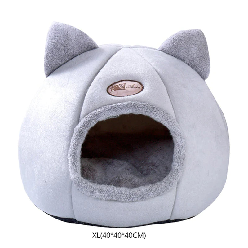 Warm Comfort Cat Bed in Winter Little Mat Basket Small Dog House Products Pets Tent Cozy Cave Beds Indoor Gate Accessories