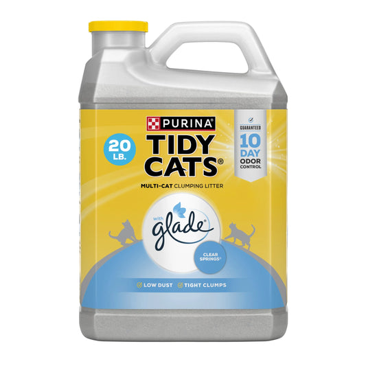Purina  Clumping Low Dust Cat Litter, Glade Clear Springs Scent, 20 Lb Jug