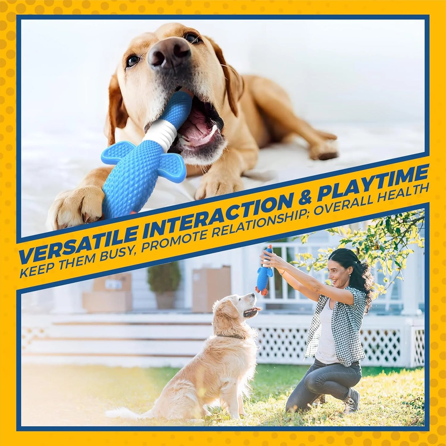 Upgraded Nylon Goose Dog Toys for Aggressive Chewers,Tough Dog Toys for Large Dogs Medium Breed,Durable Dog Chew Toys for Teething,Heavy Duty Bone Indestructible Dog Toys