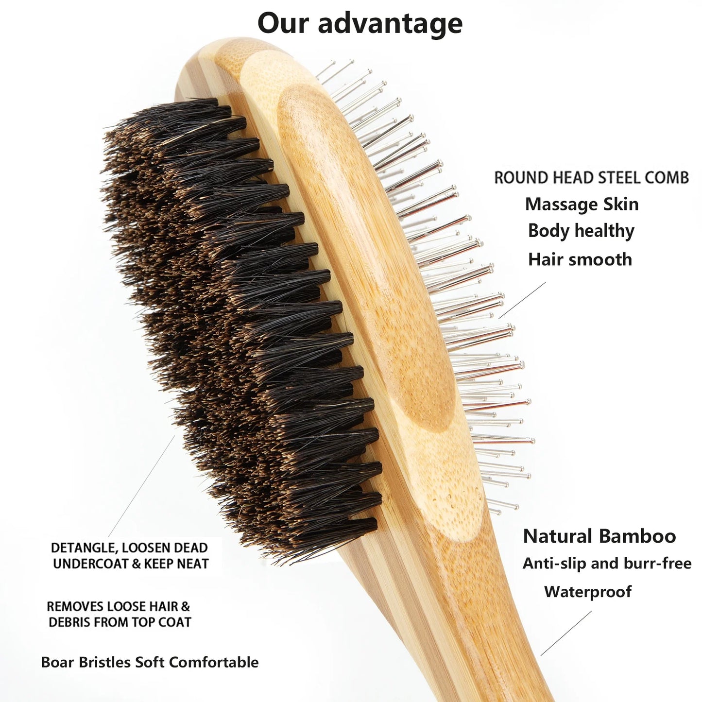 Dog and Cat Brush, Skin Friendly Grooming Cat Brush, Dog Brush for Shedding,Deshedding Brush, Beard Brush,Hair Brush Puppy Brush for Haired Dogs, Pet Supplies Accessories