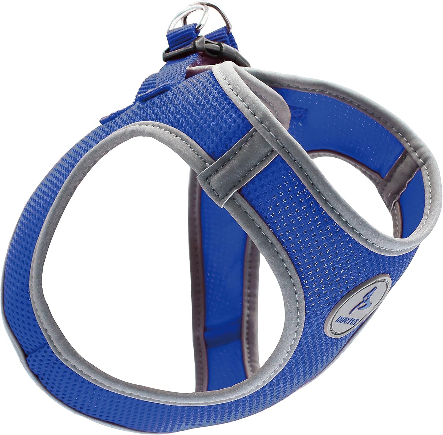 Kruz Dog Harness (Chest 14.5"-15.5", Weight 6–10 Lbs) Athletica Adjustable Heavy Duty No Choke Puppy Vest for Small Dogs Lightweight Air Mesh, Reflective, Puppy Essentials – Blue, Small