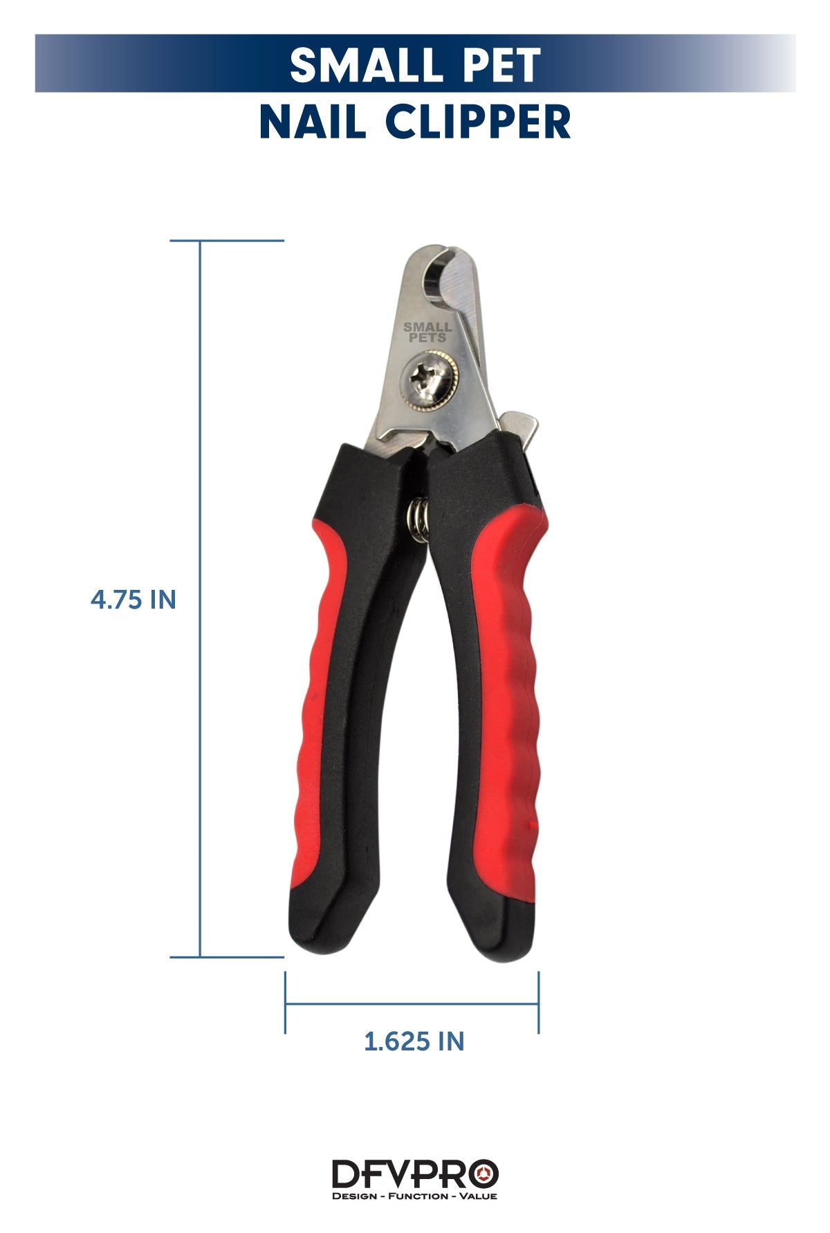 Heavy Duty, High Quality Dog & Cat Nail Clippers with Safety Guard {Small}