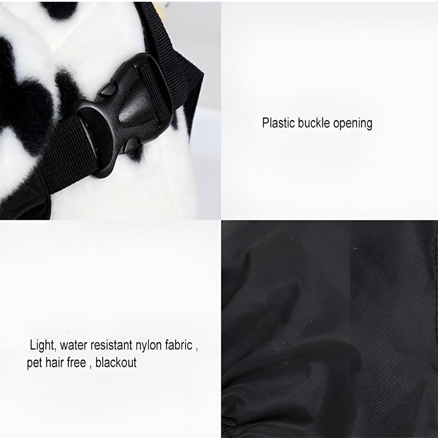 Dog Calming Cap Eye Mask Nylon Shading Pet Mask Muzzle for Grooming anti Car Sickness (Black,L)
