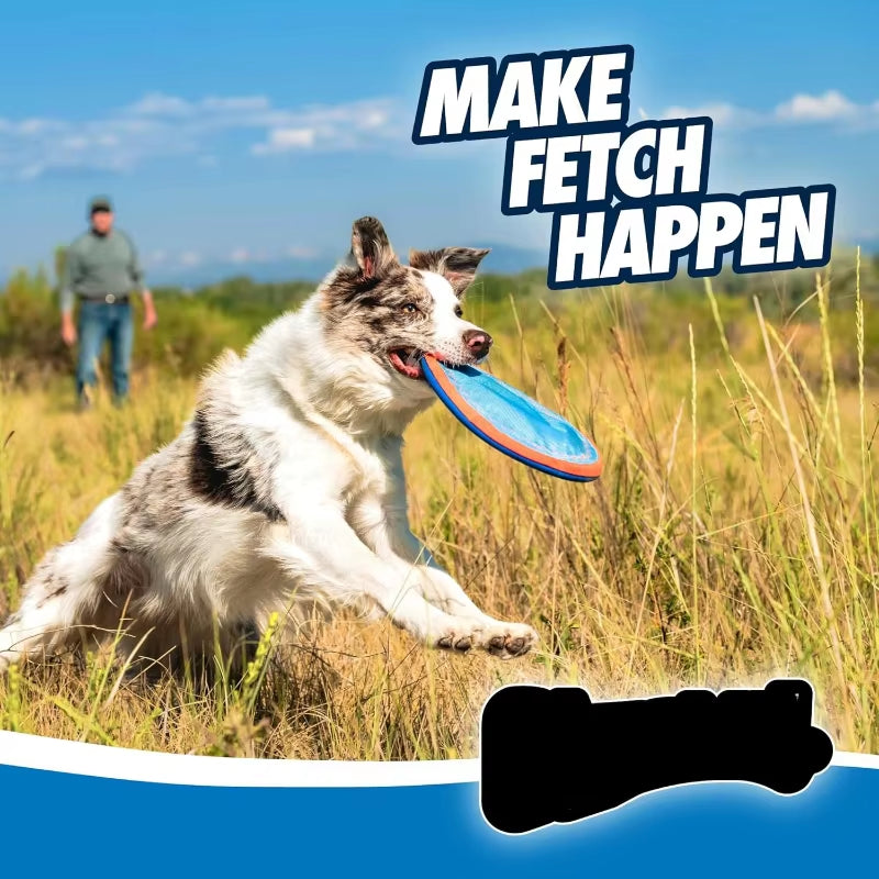 Paraflight Flying Disc Dog Toy Water Floating Flyer Durable Nylon Construction with Soft Rubber Edges for Medium and Large Dogs