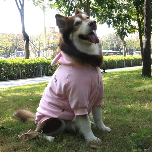 Extra Large Dog Bunny Easter Halloween Costumes Hoodies Clothes for Rottweiler Cane Corso, Pink, 6X-Large