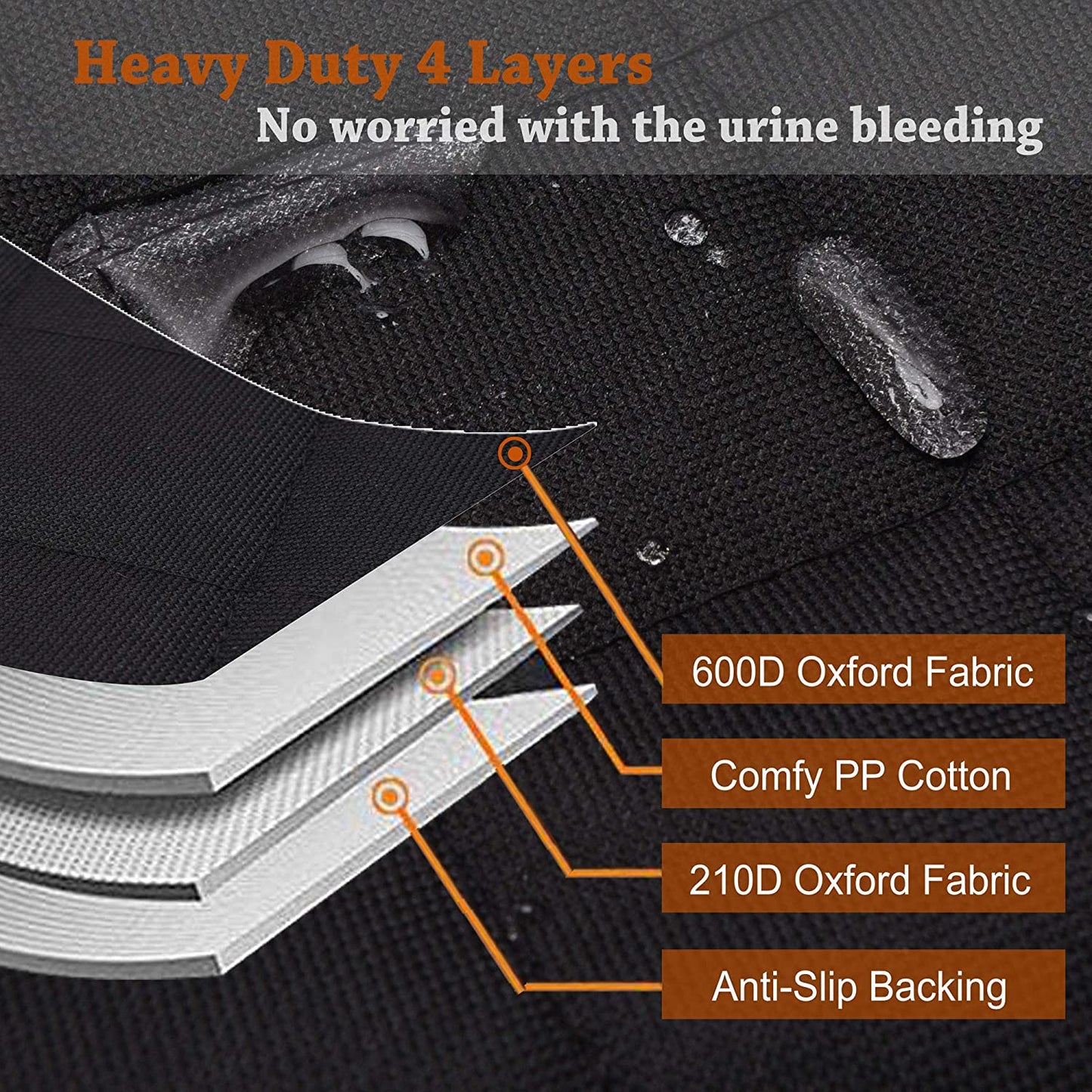 Dog Seat Cover, 100% Waterproof Bench Seat Cover Protector Scratch Proof Nonslip Durable Soft Pet Back Seat Covers for Cars Trucks & SUV