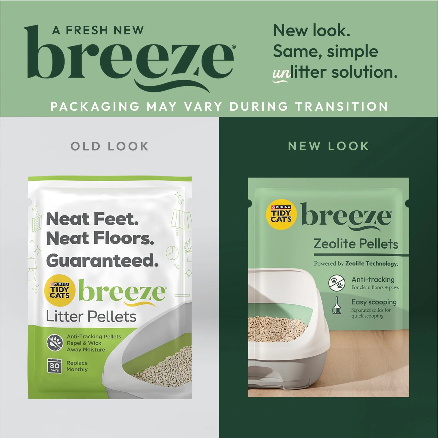 Purina  Breeze Unscented 99.9 Percent Dust Free, Multi Cat, Zeolite Pellet Cat Litter Refill