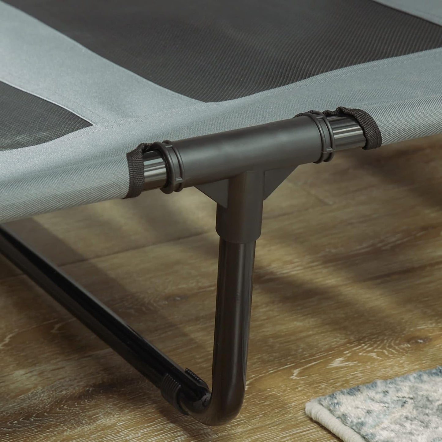 Elevated Portable Dog Cot Cooling Pet Bed with UV Protection Canopy Shade, 48 Inch
