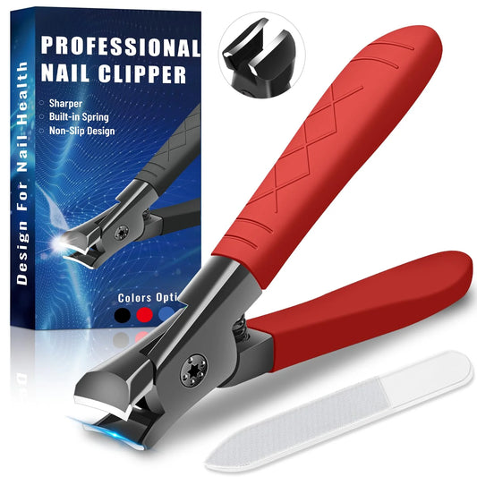 Nail Clippers for Thick Nails, Large Nail Clippers for Men, Senior Toenail Clippers for Thick Nail Strong Nail Clippers for Thick Toenails Non-Slip Finger Nail Clippers Adult