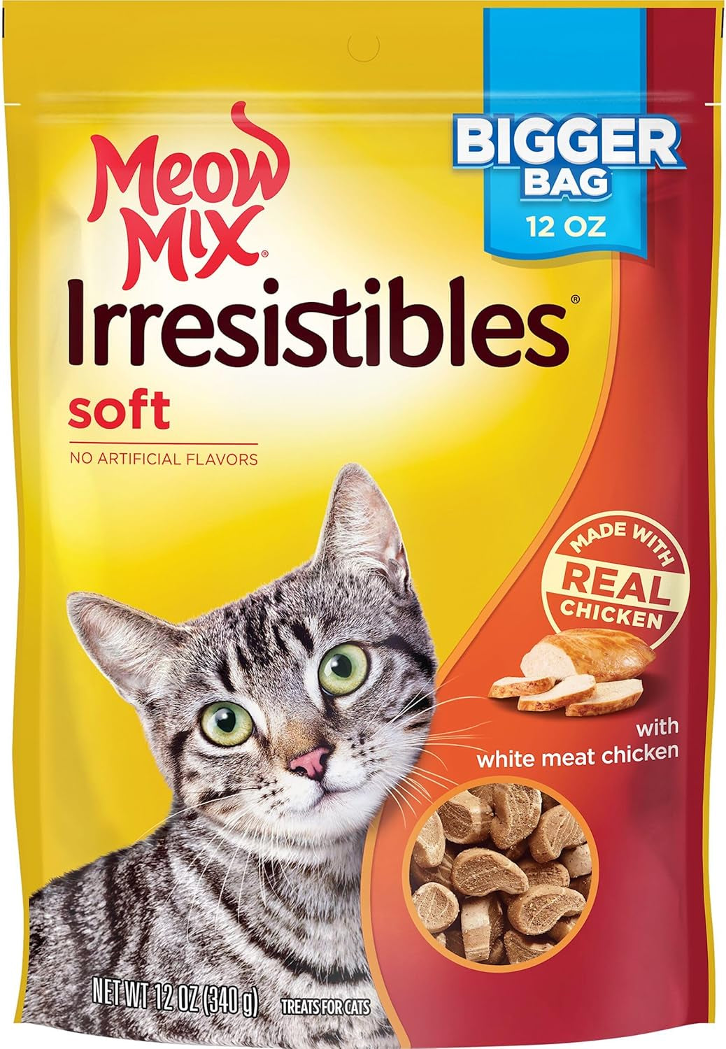 Irresistibles Soft Cat Treats, White Meat Chicken, 12 Ounce (Pack of 5)