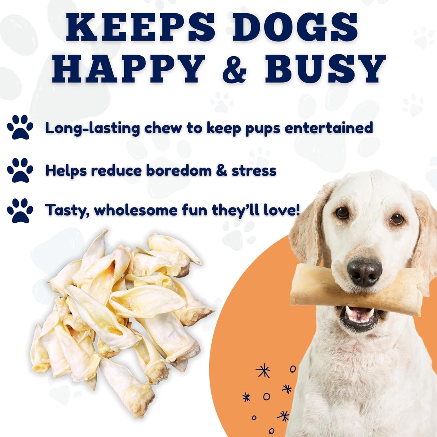 - Lamb Ears (25 Pcs/Pack)- Natural Dog Chews -Rawhide Alternative - No Hide Dog Bones