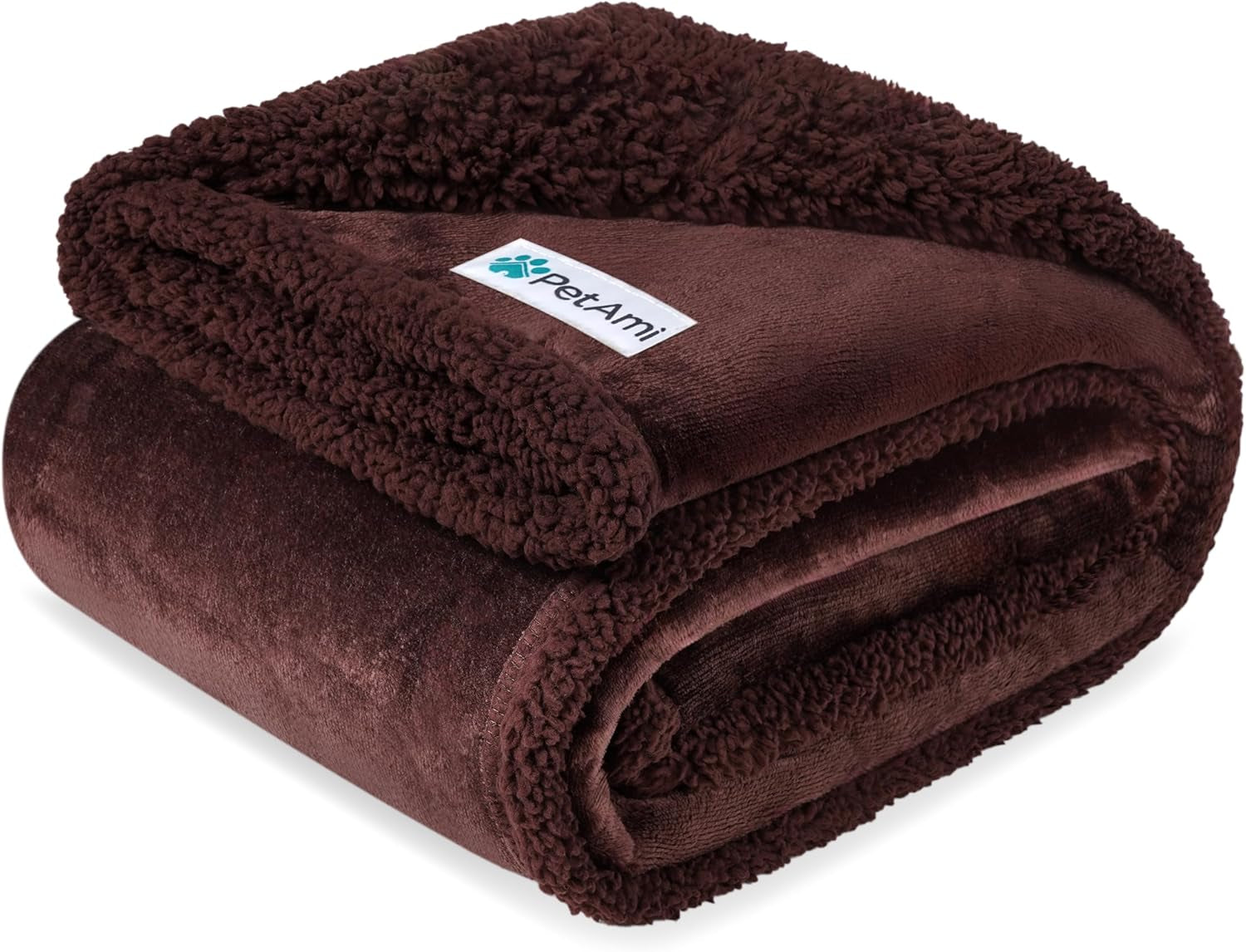 Waterproof Dog Blanket for Medium Large XL Dog Puppy Cat Throw for Couch Cover Leakproof Protection, Sherpa Fleece, Reversible Soft Washable 80X60 Brown Brown