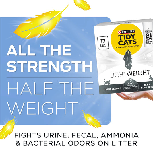 Purina  Lightweight 4-In-1 Strength Odor Control, Multi Cat, Low Dust, Clumping Cat Litter