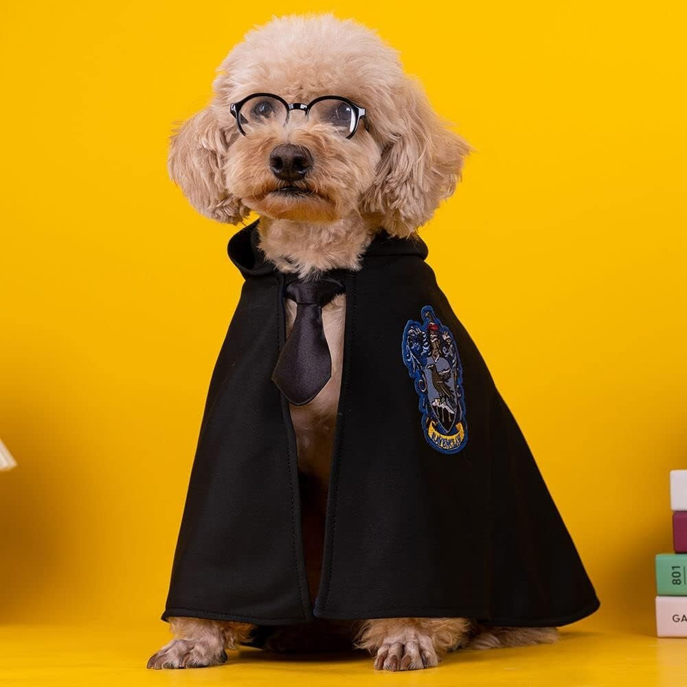 Halloween Dog Cat Costume Cape: Pet Wizard Apparels Cosplay Costume Set Medium