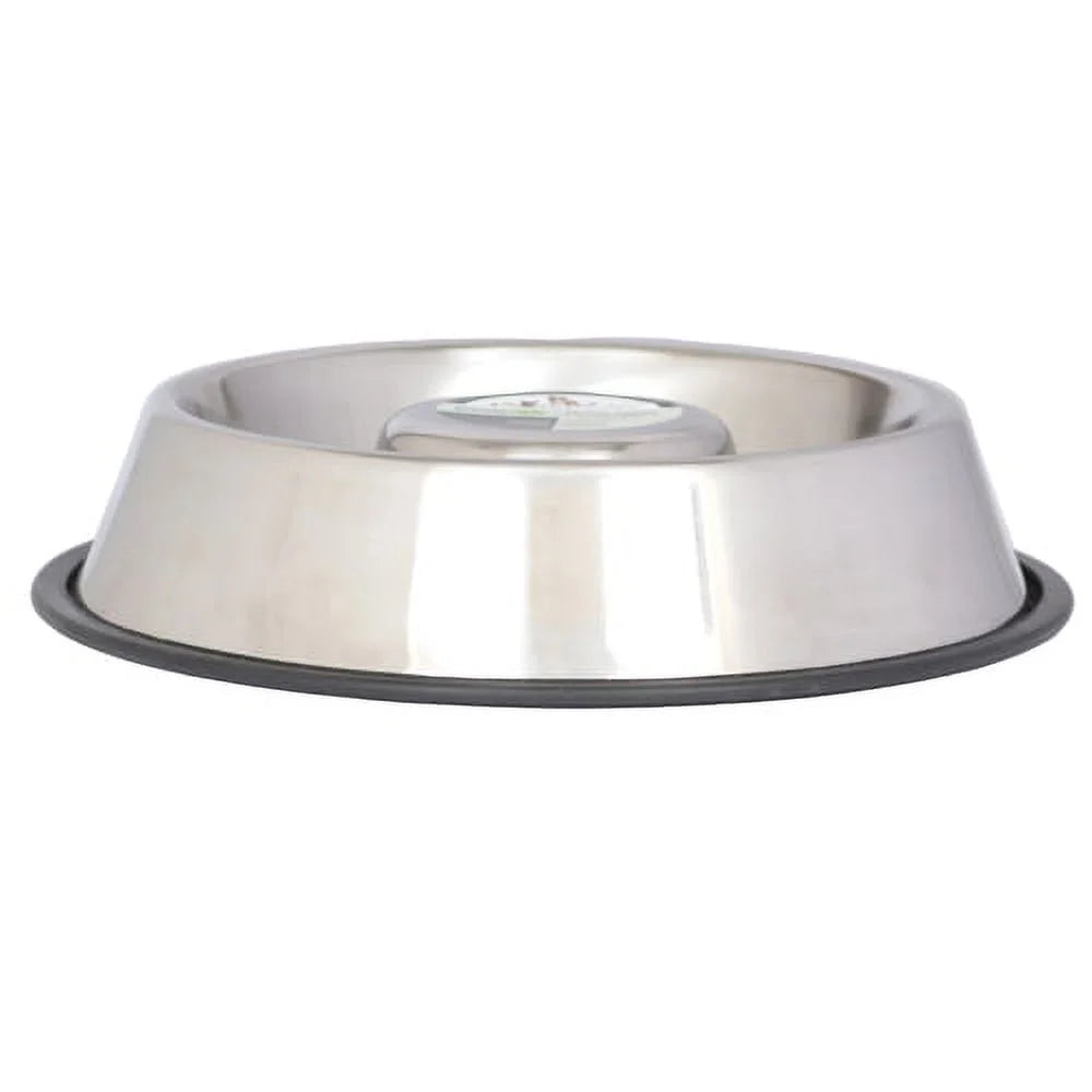 2-Pack Slow Feed Stainless Steel Pet Bowl for Dog or Cat, Medium, 24 Oz