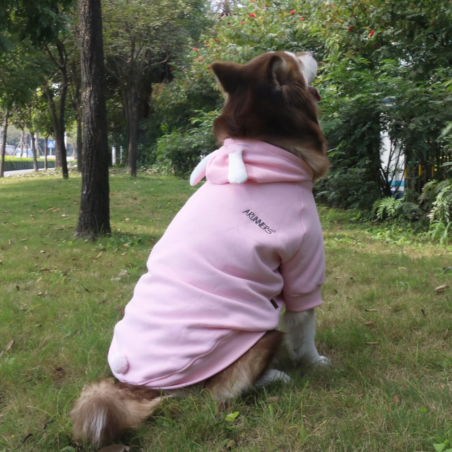 Extra Large Dog Bunny Easter Halloween Costumes Hoodies Clothes for Rottweiler Cane Corso, Pink, 6X-Large