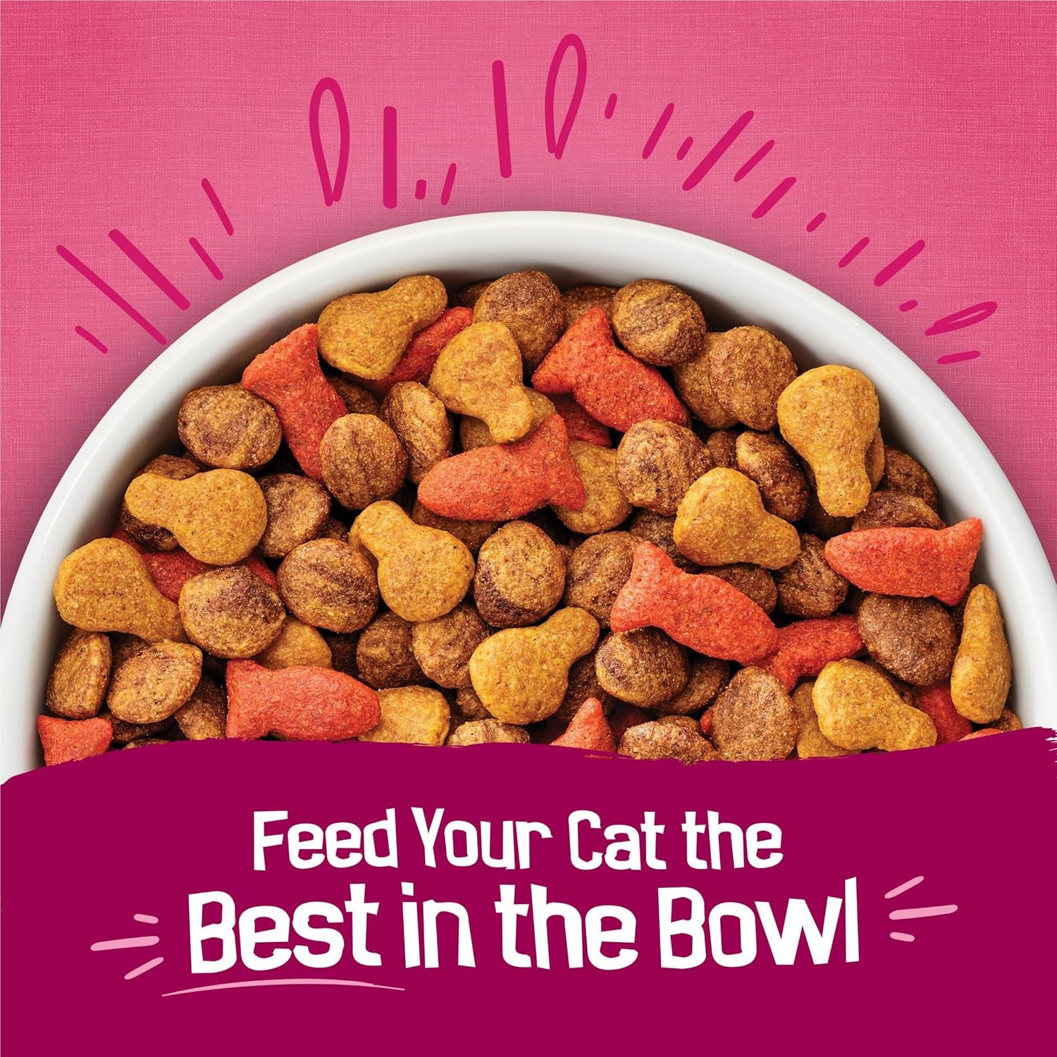 Purina  Gravy Swirlers with Flavors of Chicken, Salmon and Gravy Dry Cat Food - 3.15 Lb. Bag
