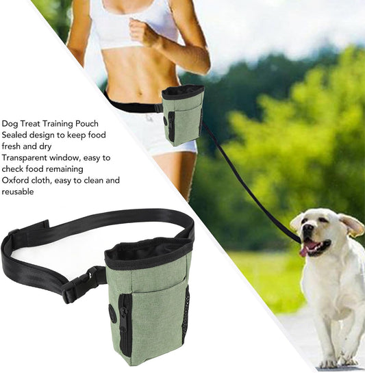 Dog Treat Pouch, Waist Belt Clip Dog Portable Dog Treat Bag, Oxford Cloth Dog Training Treat Pouch for Dog Walks, Dog Training and Behavior Aids, Doggy Treat Snack Bag for Outdoor