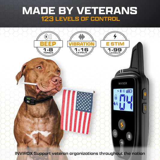 2026 Edition Dog Training Collar, 123 Levels for Reactive or Stubborn Dogs, 1100Yd Long-Range E Collar, Waterproof Rechargeable System with Manual Bark Control for Large Dogs