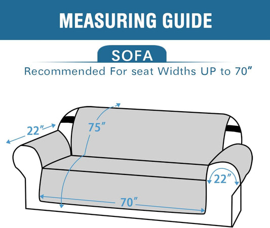Thick Velvet Sofa Cover Soft Couch Cover for 3 Cushion Cover Washable Furniture Protector for Dogs Non-Slip Sofa Slipcover with Elastic Strap Fit Sitting Width up to 70"(Sofa, Navy)