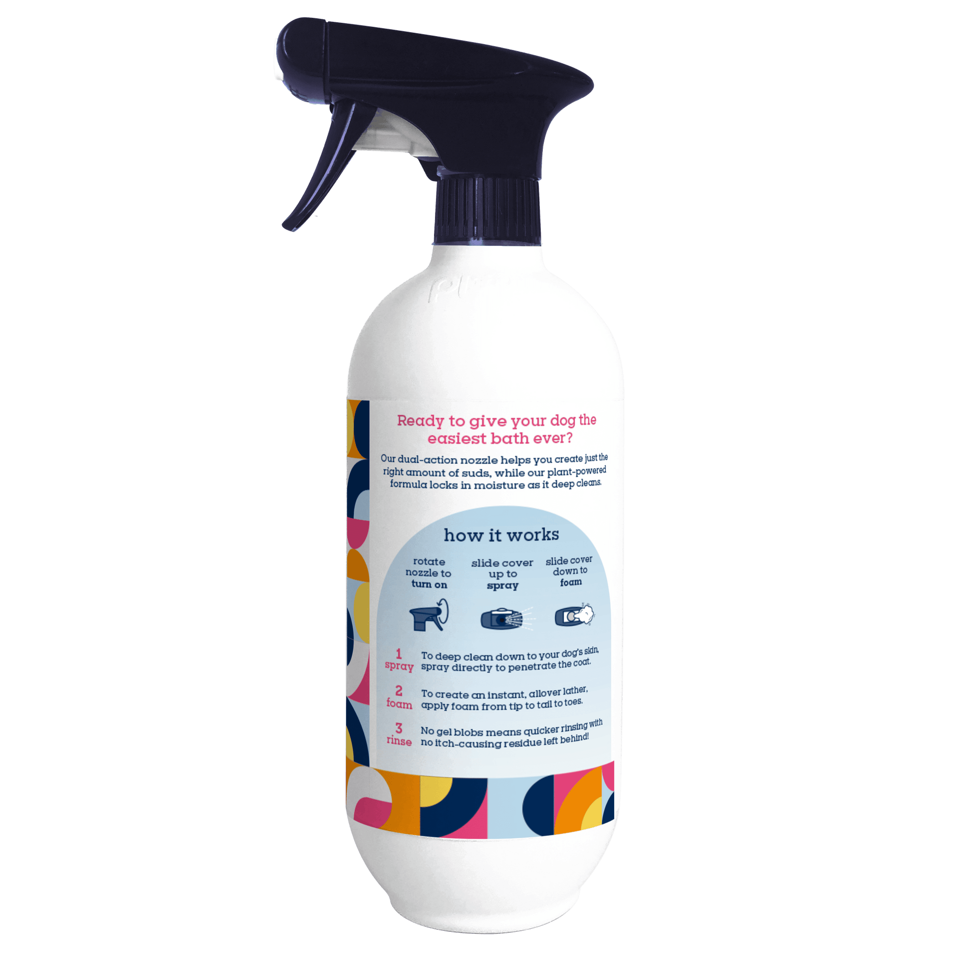 Deep-Clean Spray Dog Shampoo, Vanilla Ginger, 16Oz