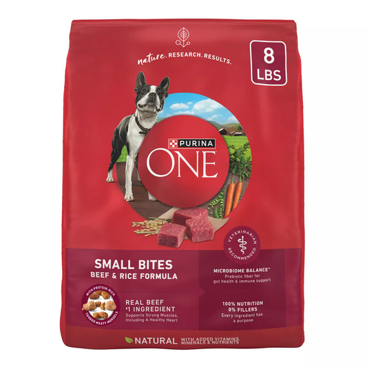 Purina ONE Smartblend Small Bites Beef & Rice Formula Adult Dry Dog Food