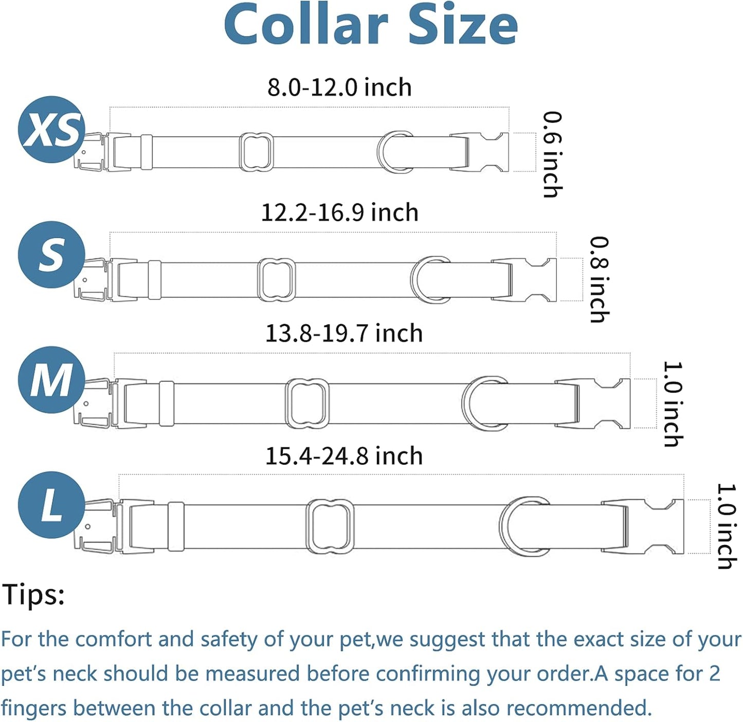 Soft Leather Dog Collar and Leash (6.6') Set - Stylish Rose Gold Heavy Duty Metal Buckle, 4 Adjustable Lengths Leash for Small Medium Large Dogs - Comfortable & Easy to Clean Grey L(15.4"-24.8")