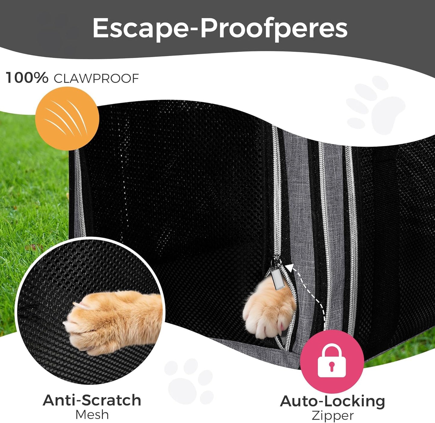 Pet Travel Carrier, Cat Carriers Dog Carrier for Small Medium Cats Dogs Puppies, Airline Approved Small Dog Carrier Soft Sided, Collapsible Puppy Carrier. Grey