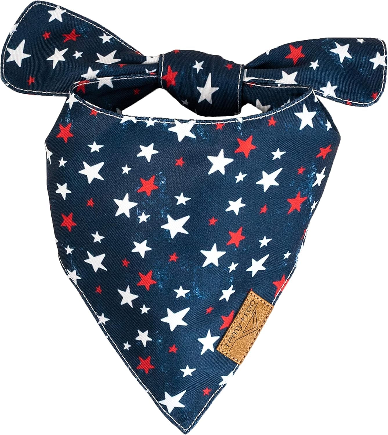 Dog Bandanas - 2 Pack | Stars+Stripes Set | Premium Durable Fabric | Unique Shape | Adjustable Fit | Multiple Sizes Offered | (Small)