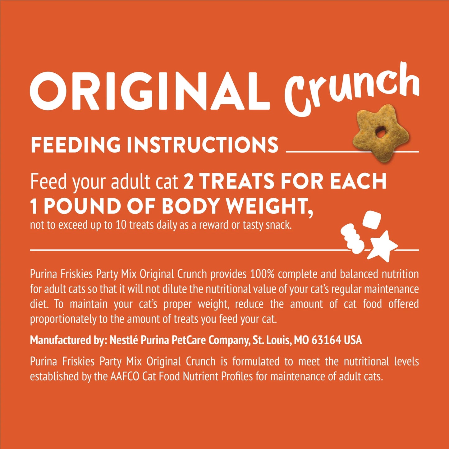 (2 Pack)   Party Mix Cat Treats, Original Crunch Snacks, 30 Oz. Canister