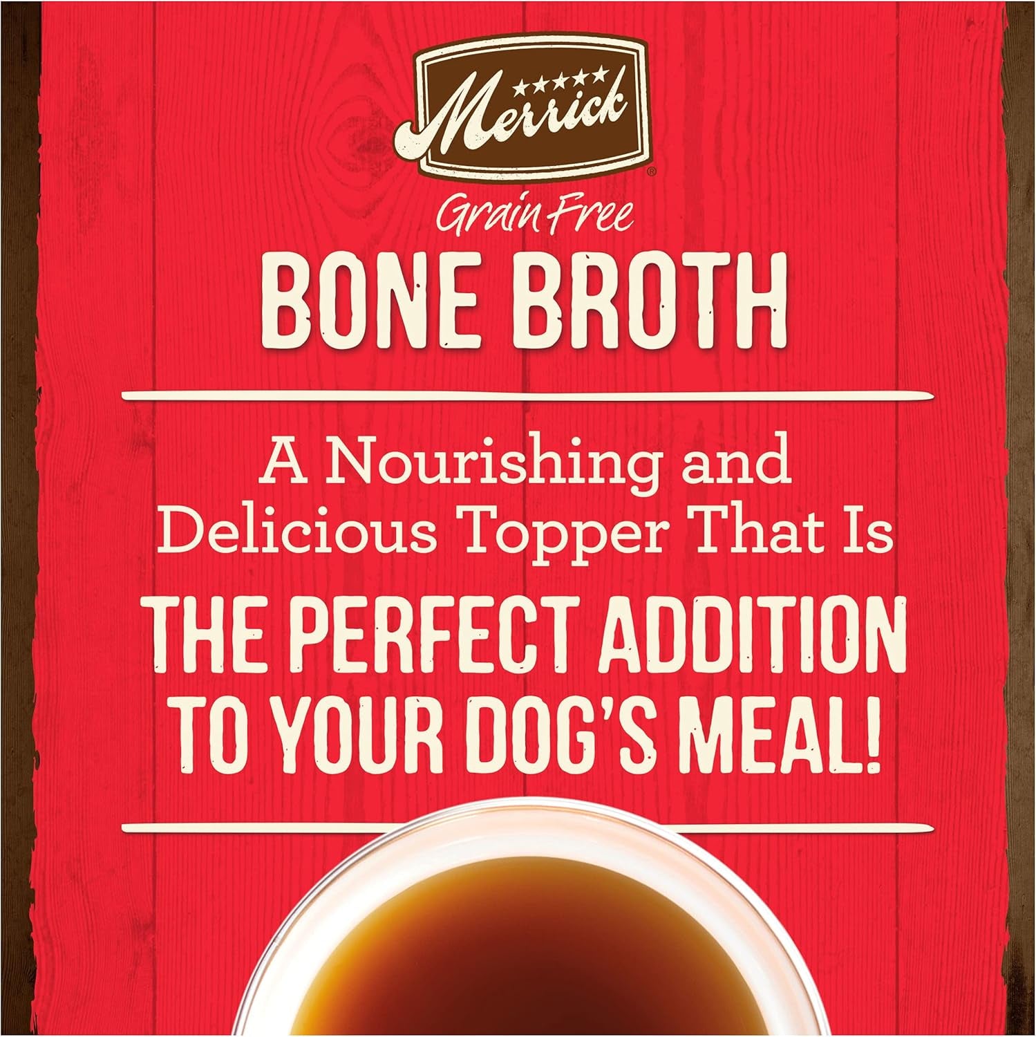 Grain Free Bone Broth Natural Meal Topper for Dogs, Accented with Superfoods & Cinnamon, for Adult Dogs of All Breeds Beef, 7 Ounce,(Pack of 3)