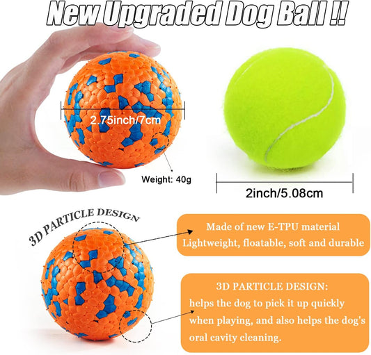Balls Toy for Aggressive Chewers, Indestructible Bouncy Ball, Lightweight & Floating, Durable Chew Ball for Large & Medium Dogs to Fetch and Play