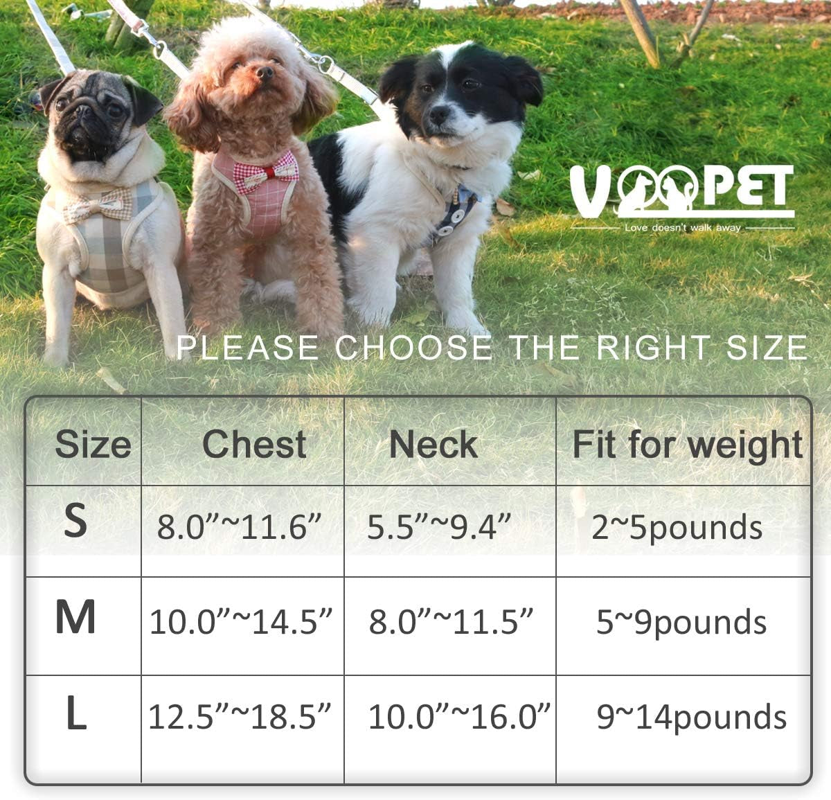 Puppy Harness Easy to Put on & Take off Step in Dog Harness, Puppy Soft Padded Mesh Front Vest with Leash, Adjustable Pets No-Pull Walking Harness with Cute Bows for Small Dogs and Cats