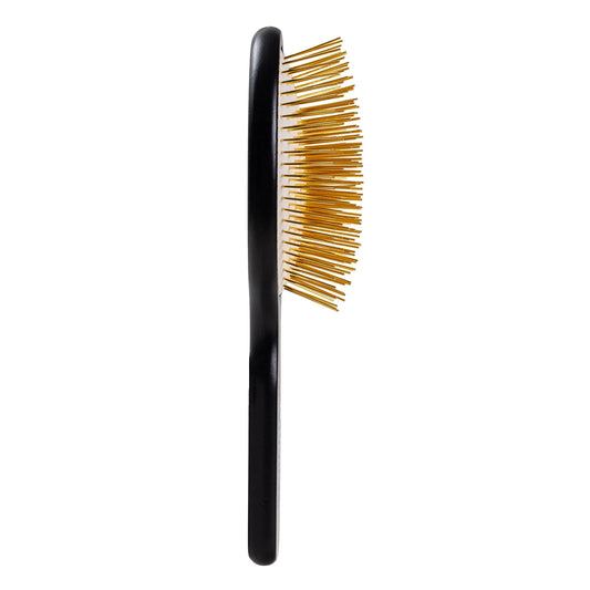 Pin Brush for Dogs, Pet Grooming Detangler Pin Dog Brush, Dog Brush for Shedding & Loose Fur, Gold Pins Long Haired Pets