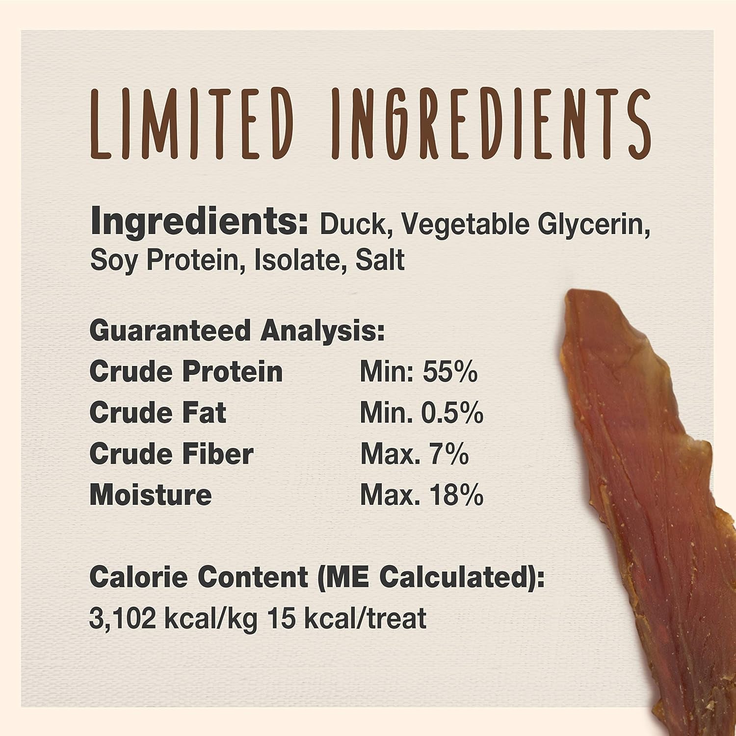Gourmet Duck Breast Jerky Dog Treats, Healthy, Long-Lasting High-Protein Training Treats for Small & Large Dogs, 40 Oz.