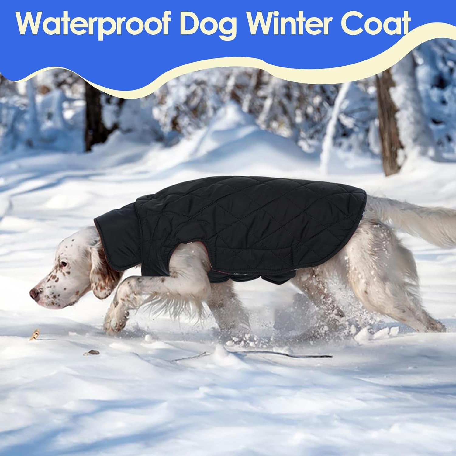 Dog Jackets for Winter, Reversible, Windproof, Waterproof Jackets in Plaid, Warm Vest for Medium Dogs, Green, M