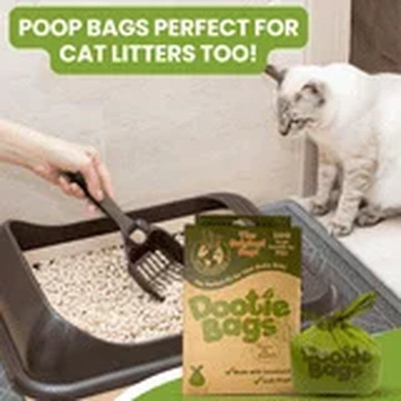 Dootie Bags® Medium-Large Dog Waste Bags, E-Z Tie Handle, Strong, Leakproof, Fits  Pooper Scoopers, Poop Bag Unscented