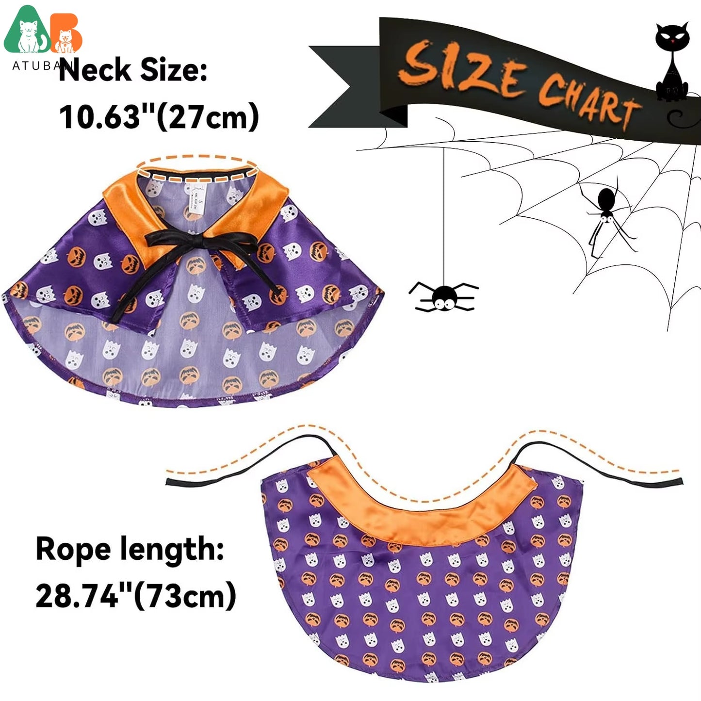 Cat Halloween Costumes,Wizard Cloak Vampire Cat Apparel,Small Dog Witch Clothes Cosplay Outfit for Halloween Themed Party