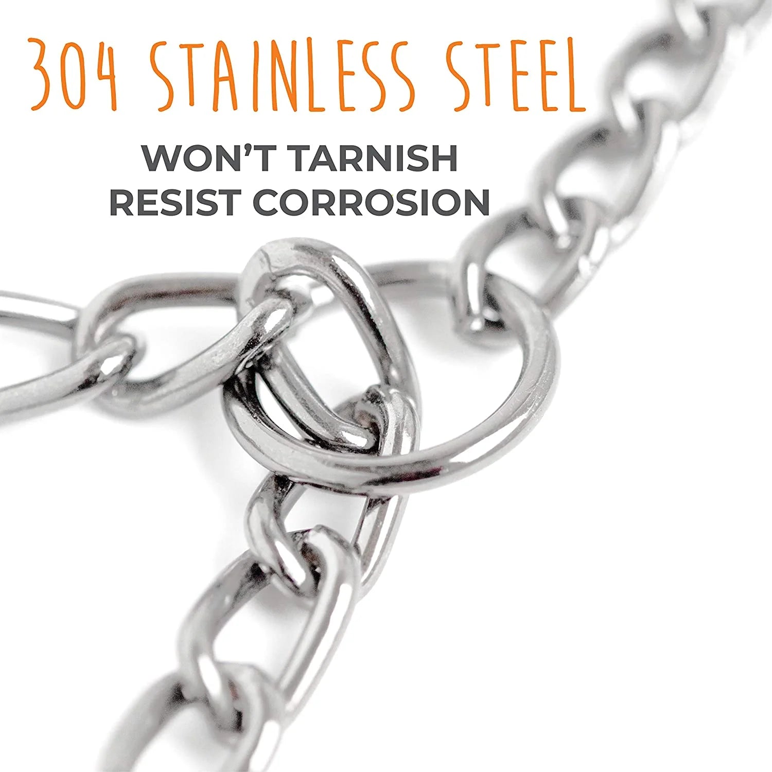 Slip Collar, Dog Training Collar, Stainless Steel Choke Chain Dog Collar, No Pull Dog Collar, Weather Proof, Tarnish Resistant Choker Collar for Dogs, 20"