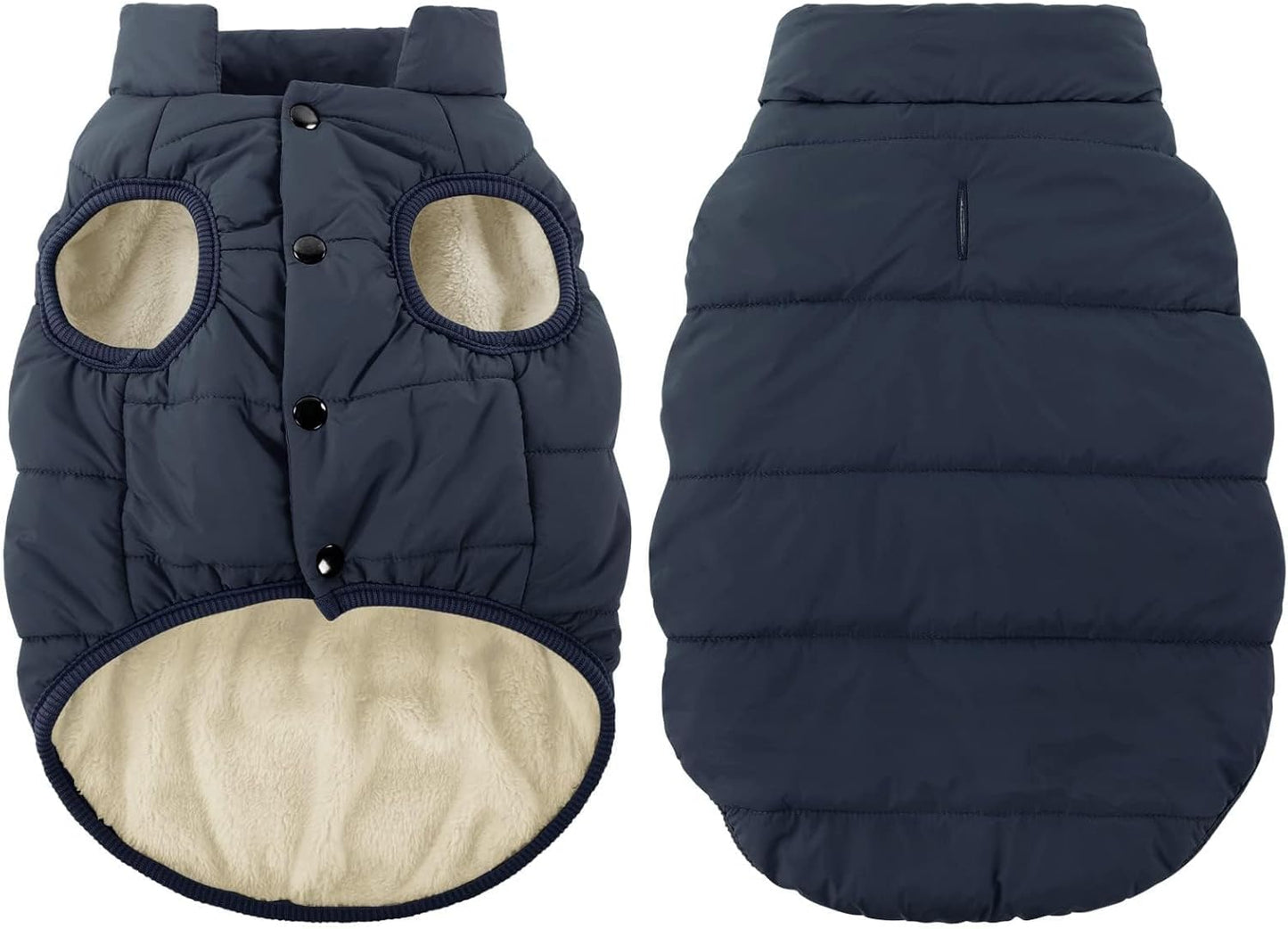 Dog Winter Coat - Waterproof Windproof Dog Jacket, Warm Snowproof Doggie Puffer Vest for Cold Weather, Lightweight Snow Coats for Small Medium Large Dogs (3XL, Blue)
