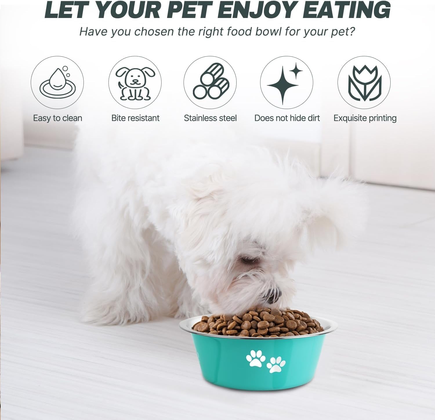 Stainless Steel Dog Bowls 2 Pack Small Medium Dogs Feeding Food Water Bowl with Non-Slip Silicone Sole, Stainless Steel Dog Dishes Elevated Raised Pet Feeder(Green+Grey, M(3.6 Cups)