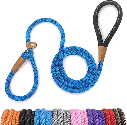 Dog Leash Slip Lead 5 6 8 FT Dog Training Leash Strong Heavy Duty Braided No Pull Training Lead Leashes for Small Medium Large Dogs