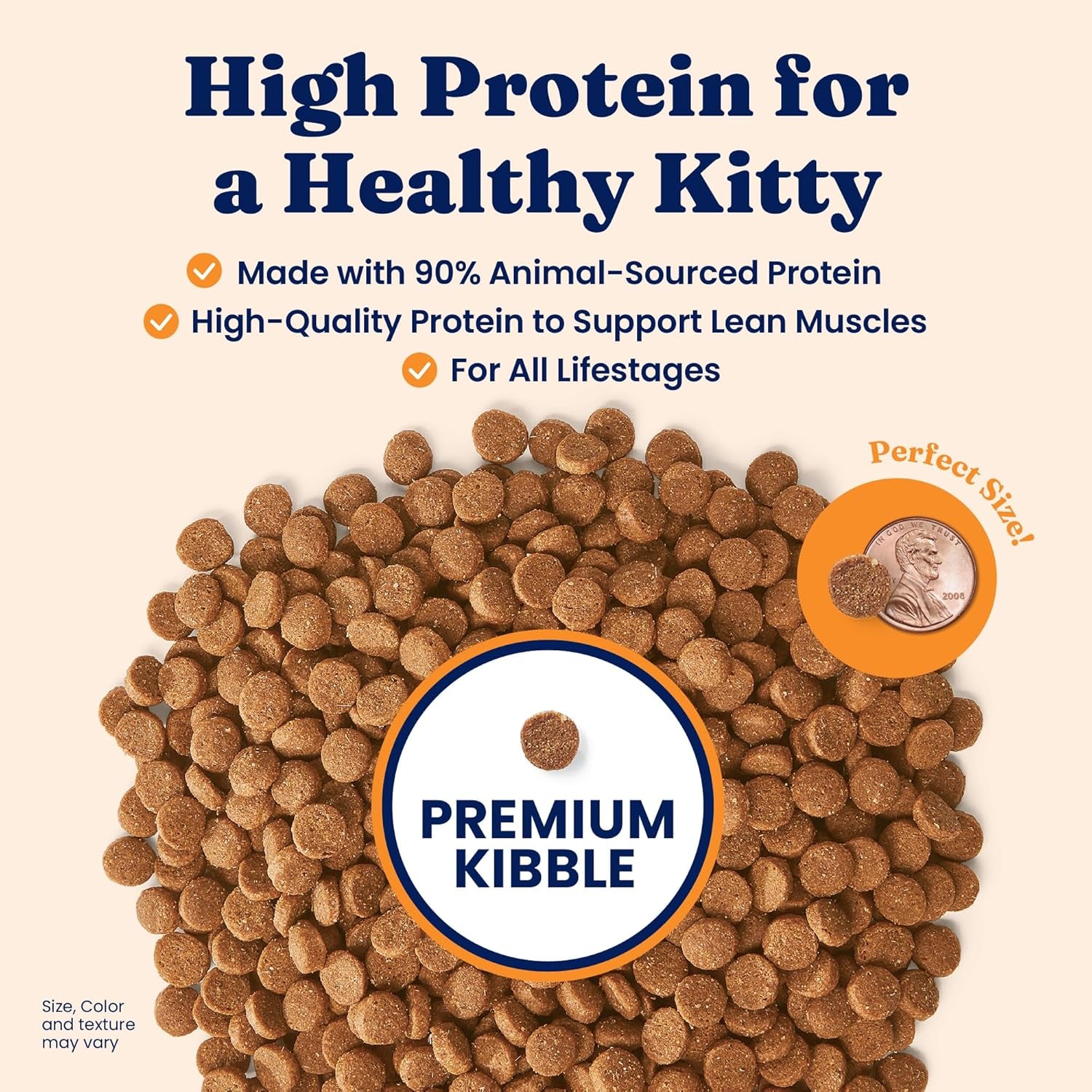 High Protein Dry Cat Food - Grain Free & Gluten Free Chicken Cat Dry Food W/Probiotics for Gut Health & Digestion - High Fiber & Omega 3 - Low Carb Superfood Kibble for Cats All Ages - 3LB