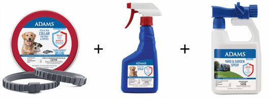 Buy and save with  Flea and Tick Collar + Spray for Cats, Kittens, Dogs, and Puppies + Yard & Garden Spray (20% Off!)
