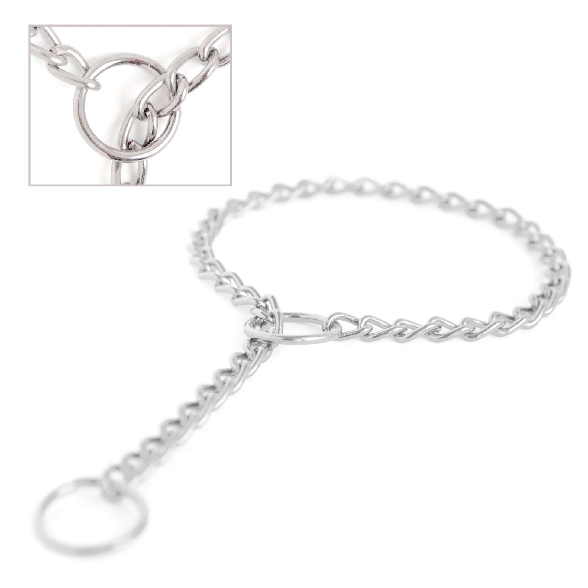 Slip Collar, Dog Training Collar, Stainless Steel Choke Chain Dog Collar, No Pull Dog Collar, Weather Proof, Tarnish Resistant Choker Collar for Dogs, 20"